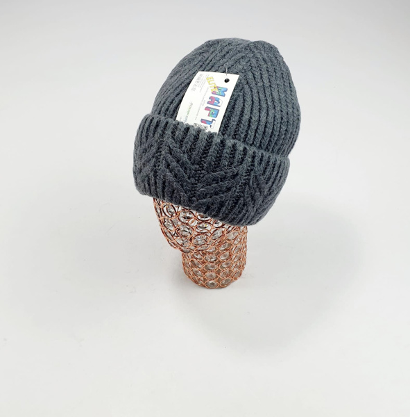 Шапка Март крупновяз. Дзета (графит)